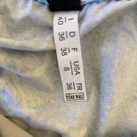 Beautiful bikini top braletta denim pattern multiple back straps metal eyelets - Picture 7 of 16